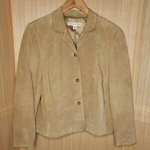 Josephine Chaus Vintage Leather Blazer Large